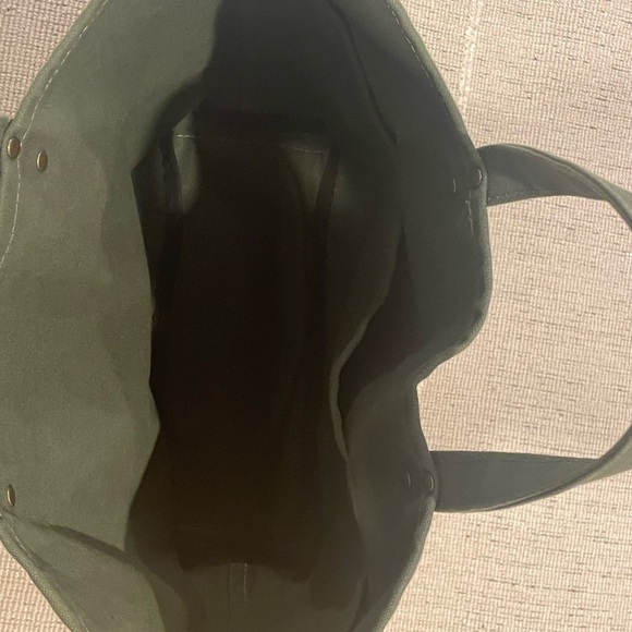 Olive Heavyweight Canvas tote bag - Picture 2 of 2